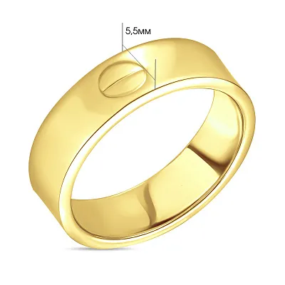 Золотое кольцо в желтом цвете металла (арт. 152930/2ж)
