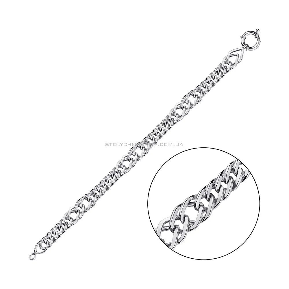 Срібний ланцюговий браслет плетіння Ромб (арт. 7509/3203) - цена