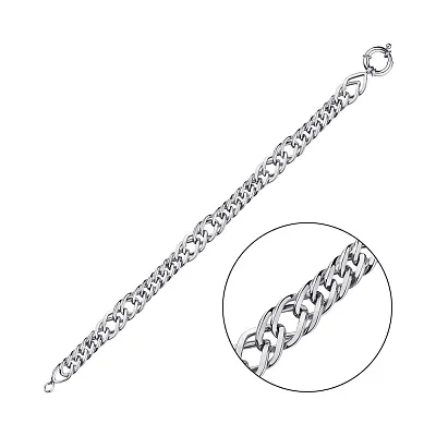 Серебряный цепочный браслет плетения Ромб (арт. 7509/3203)
