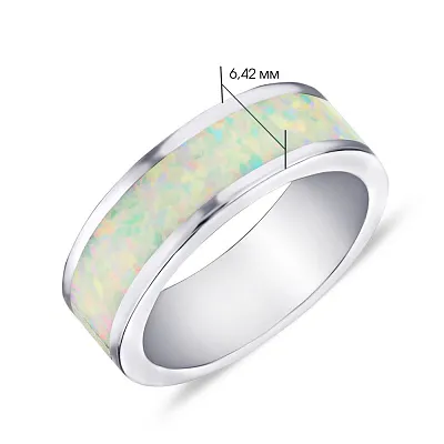 Серебряное кольцо с опалом  (арт. 7501/4094Поб)