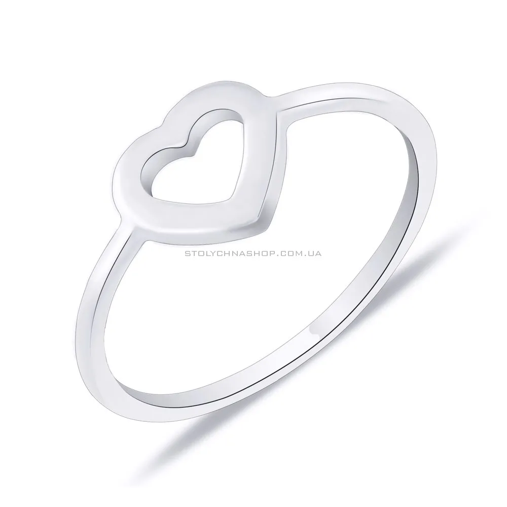 Срібна каблучка "Серце" без каміння (арт. 7501/6059) - цена