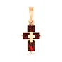 Крестик из красного золота с фианитами (арт. 440895к)