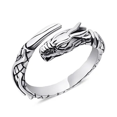 Незамкнутое кольцо из серебра &quot;Дракон&quot;  (арт. 7901/5794)
