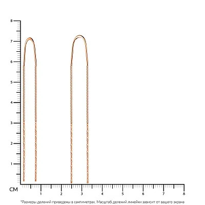 Серьги-протяжки из красного золота  (арт. 110924)