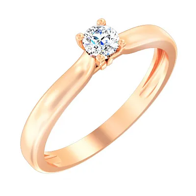Золотое помолвочное кольцо с бриллиантом (арт. К011054010)