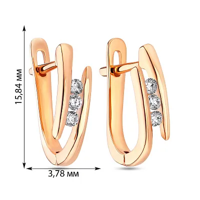 Золоті сережки з діамантами (арт. С341100015)