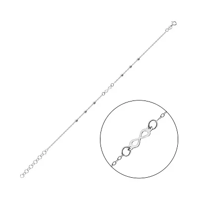 Браслет &quot;Бесконечность&quot; из золота с алмазной гранью (арт. 324868/10ба)
