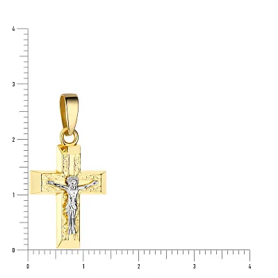 Золотий натільний хрестик з розп'яттям (арт. 501570ж)