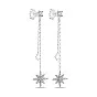Серебряные серьги-пусеты Звезды с фианитами (арт. 7518/6629)