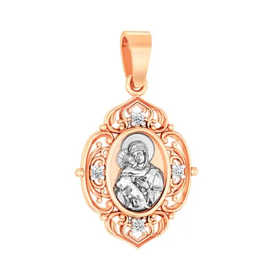 Золота ладанка іконка Божа Матір «Володимирська» (арт. 440591)