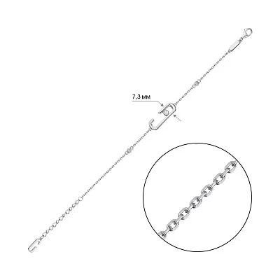 Браслет из серебра с фианитами (арт. 7509/2547)