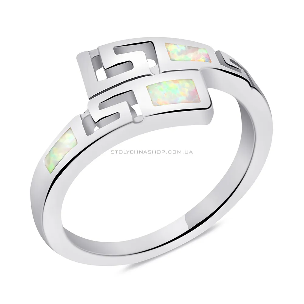 Серебряное кольцо с опалом (арт. 7501/6686Поб) - цена