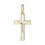 Золотой нательный крестик с распятием  (арт. 501367ж)