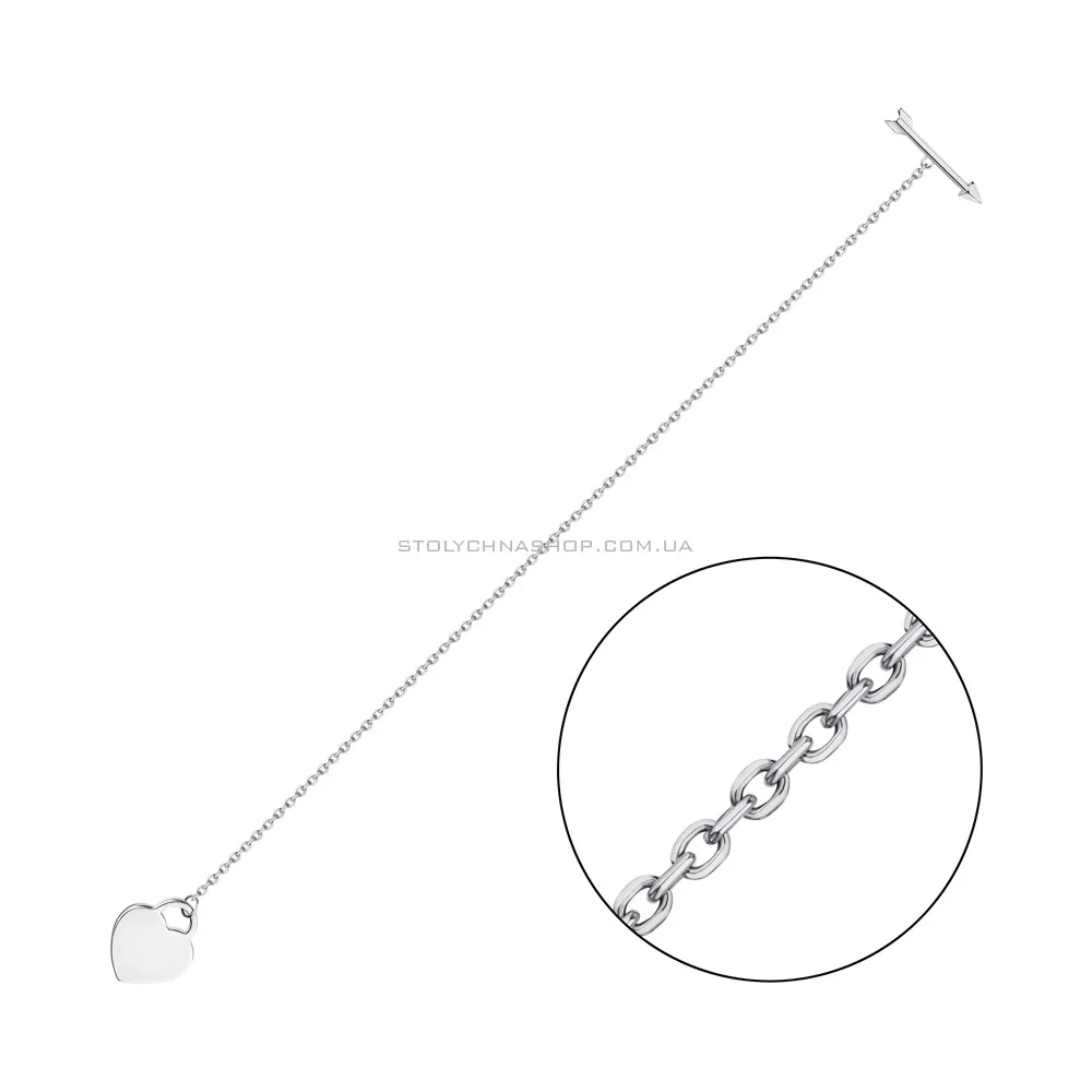 Срібний браслет з родіюванням (арт. 7509/3734) - цена