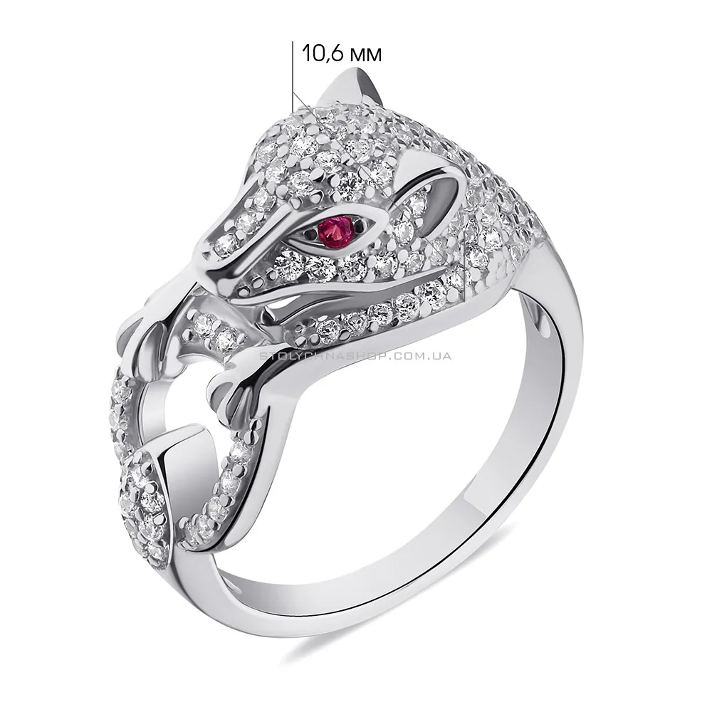 Серебряное кольцо с альпинитами и фианитами (арт. 7501/6740амлн) - 2 - цена