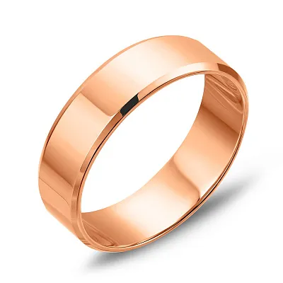 Обручальное кольцо из красного золота «Американка»  (арт. 239225)