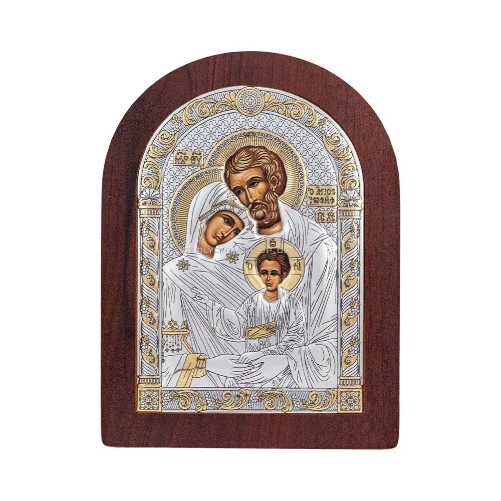 Серебряная икона "Святое Семейство" (200х150 мм) (арт. AR-4/005AG/R)
