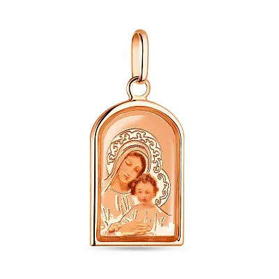 Ладанка "Богородица" из красного золота (арт. 402915рц)
