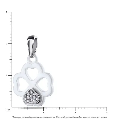 Керамический кулон с серебром и фианитами  (арт. 7503/3629б020)