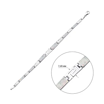 Срібний браслет з орнаментом  (арт. 7509/1673Поб)