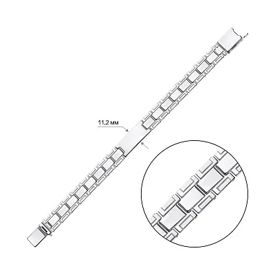 Серебряный браслет без камней (арт. 7509/2141/17)
