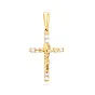 Золотой нательный крестик с распятием (арт. 501388ж)