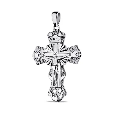 Серебряный нательный крестик с распятием (арт. 7504/3946)