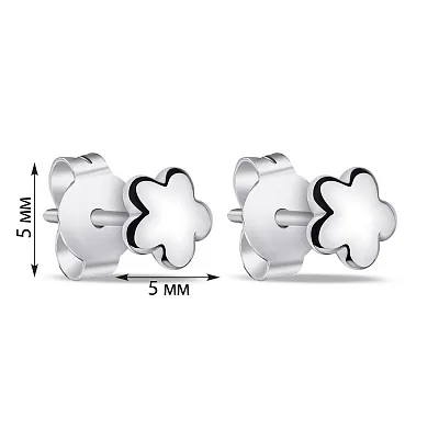 Сережки-пусети зі срібла без каменів (арт. 7518/6882)