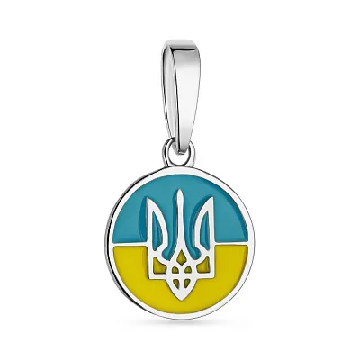 Подвес из серебра "Герб Украины"  (арт. 7503/430ппегж)