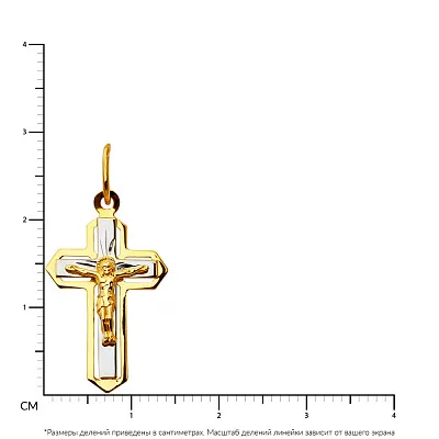 Крестик православный из желтого золота (арт. 521000ж)