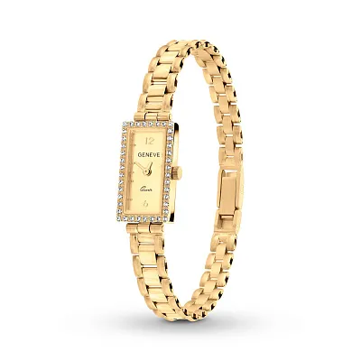 Женские золотые часы с фианитами (арт. 260083ж)