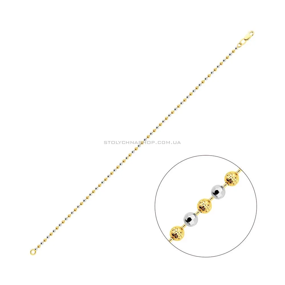 Золотий ланцюговий браслет плетіння Гольф (арт. ц3119503жр)