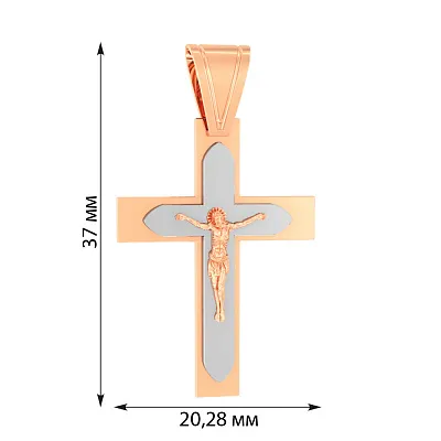 Золотий натільний хрестик "Розп'яття" (арт. 501370кб)