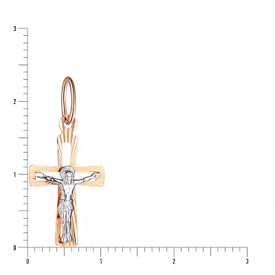 Золотой нательный крестик с распятием  (арт. 518703)