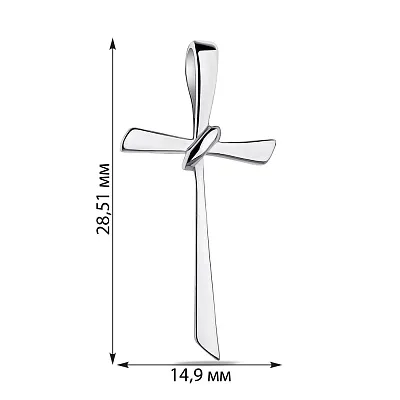 Хрестик зі срібла (арт. 7503/4054)