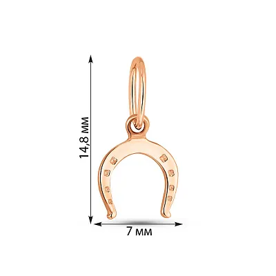 Кулон &quot;Подкова&quot; из красного золота  (арт. 424686)