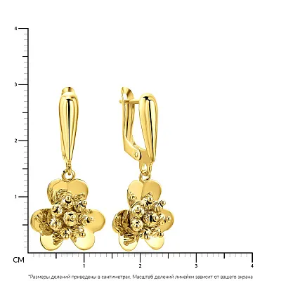 Сережки золоті «Квіти»  (арт. 109495ж)