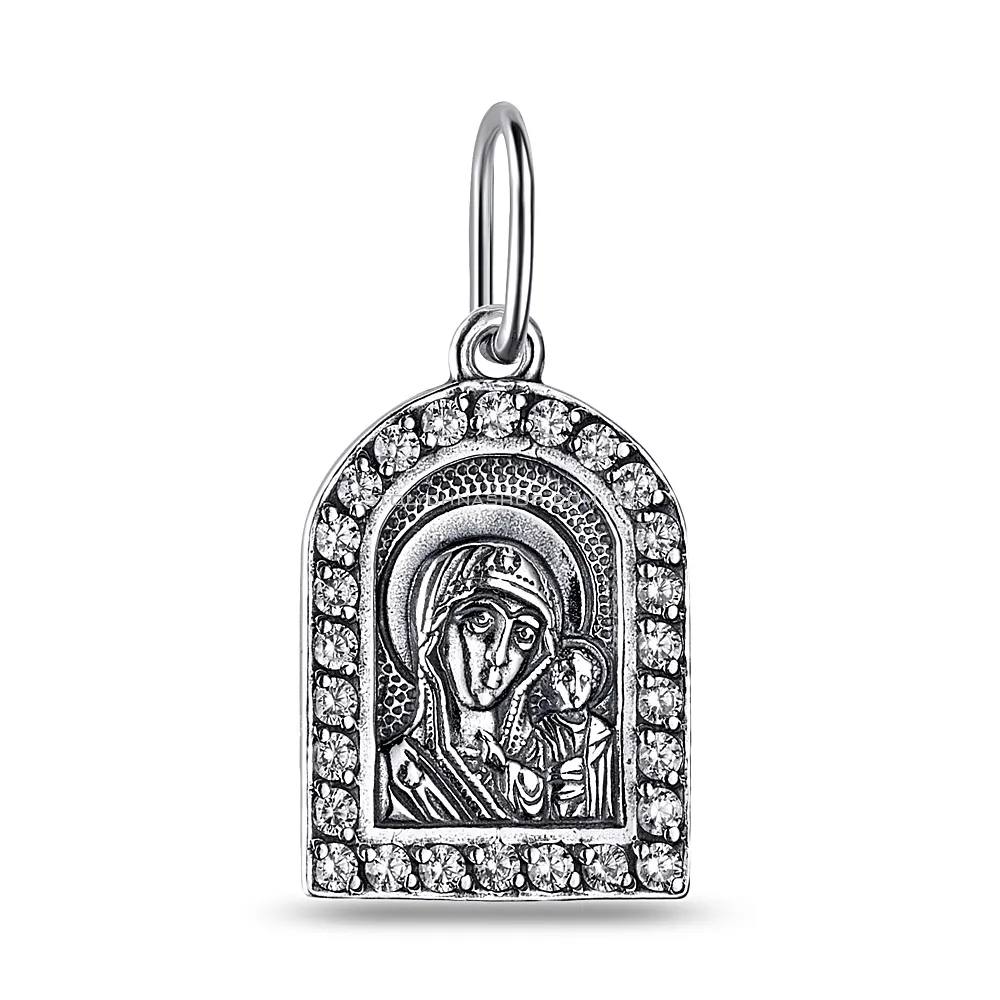 Срібна ладанка іконка Божа Матір «Казанська» (арт. 7917/3315-ч) - цена