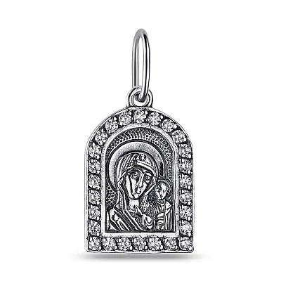 Срібна ладанка іконка Божа Матір «Казанська» (арт. 7917/3315-ч)