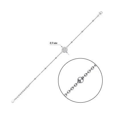 Срібний браслет з фіанітами (арт. 7509/4443)