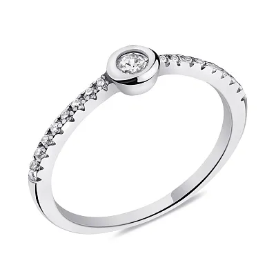 Серебряное кольцо с фианитами (арт. 7501/К2Ф/1201-17,5)