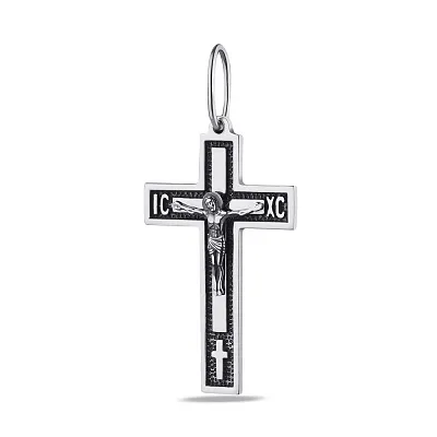 Крестик из серебра «Распятие Христа» (арт. 7904/3491-ч)