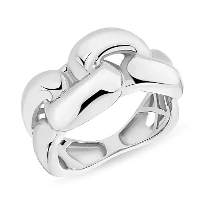 Золотое кольцо Francelli в белом цвете металла (арт. е155163б)