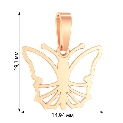 Золота підвіска «Метелик»  (арт. 440487)