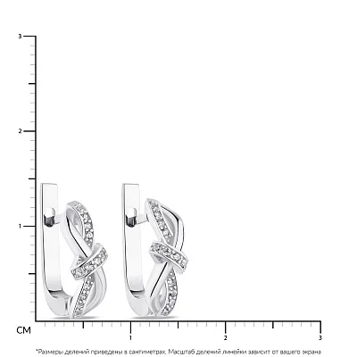 Сережки срібні з фіанітами  (арт. 7502/А165сю)