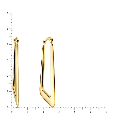 Золоті сережки в жовтому кольорі металу (арт. 105595ж)