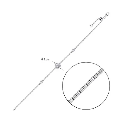 Срібний браслет з фіанітами (арт. 7909/3940)