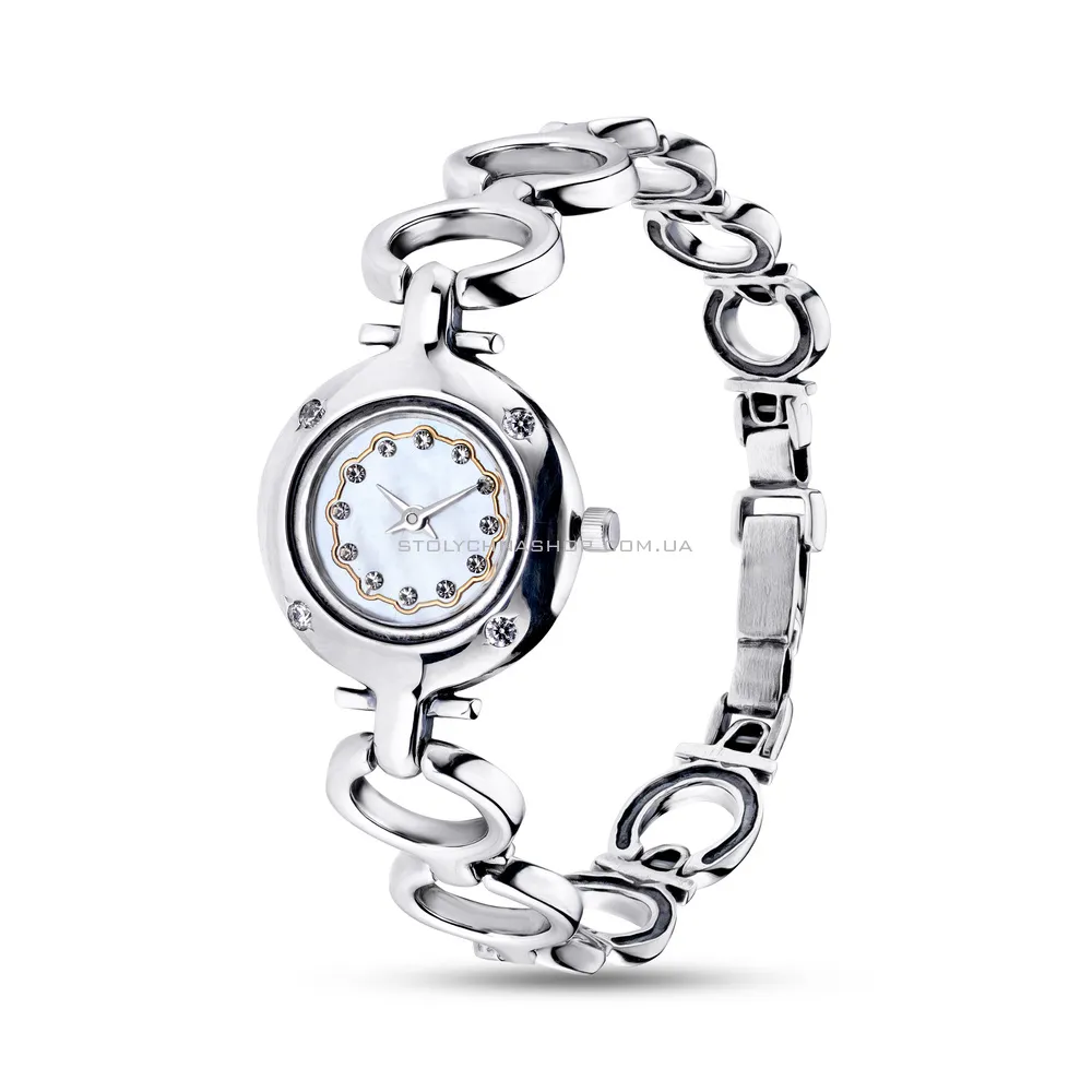 Срібний жіночий годинник з фіанітами (арт. 7926/7110019)