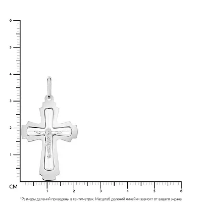 Крестик из белого золота (арт. 501625ббм)