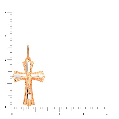 Золотий натільний хрестик з насічками (арт. 505982кб)